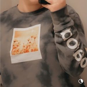 Polaroid crop top sweatshirt